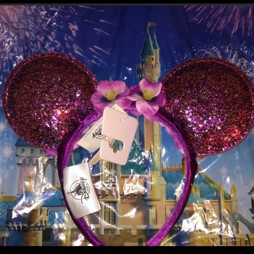 Disney Disney Parks EPCOT Flower & Garden Violet lemonade Purple Glitter EARS